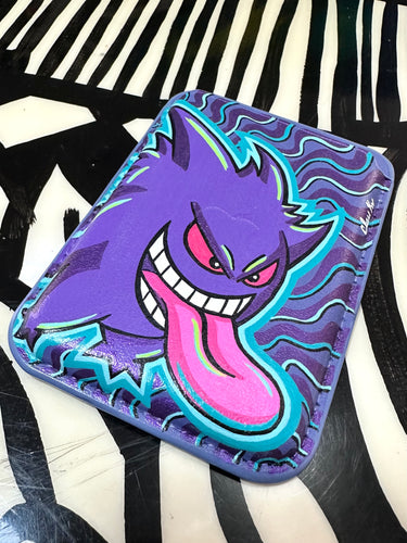 Cartera Gengar para iPhone, pintada a mano