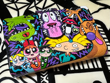 Cartera 90s de piel pintada a mano