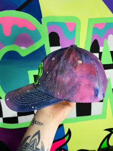 Peace Among Worlds cap - hand painted tie dye